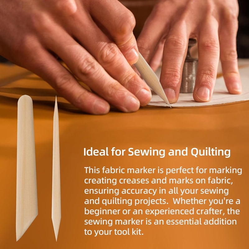 Calvana Wood Dual Point Turner & Crease Maker, Perfect for Crisp Folds and Corners, Precision Tools for Quilting and Sewing Seam Marking, Compatible with Prym Love Point Turner - Image 5